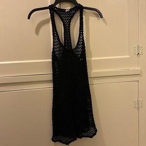 Black Crochet Coverup